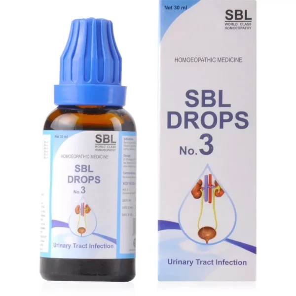 Drops No 3 Urinary Track Infection 30ml, SBL