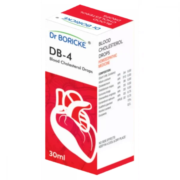 DB 4 Blood Cholesterol Drops 30ml, Dr Boricke