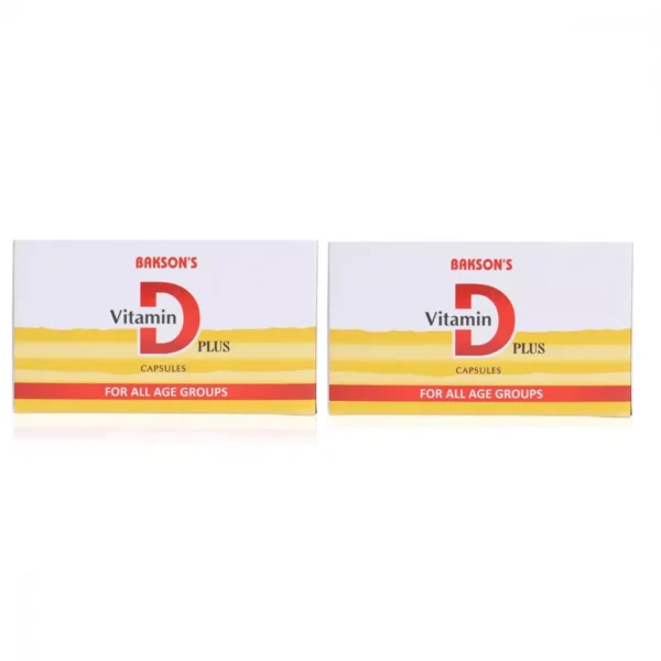 Vitamin D Plus Capsules 50cap, Pack of 2, Bakson