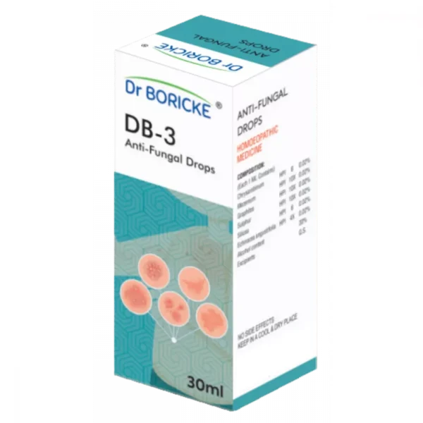 DB 3 Anti-Fungal Drops 30ml, Dr Boricke