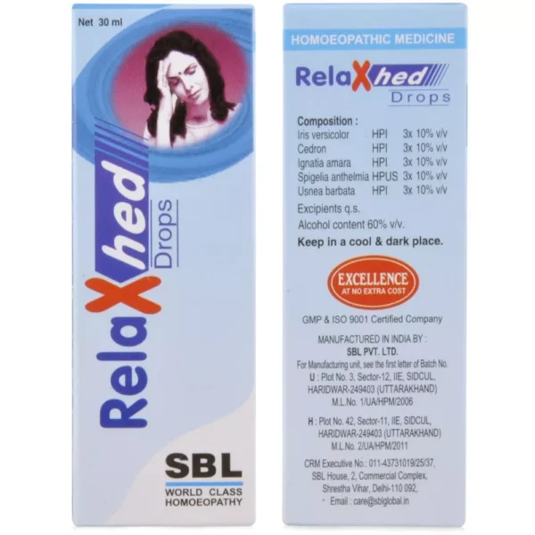 Relaxhed Drops 30ml, SBL