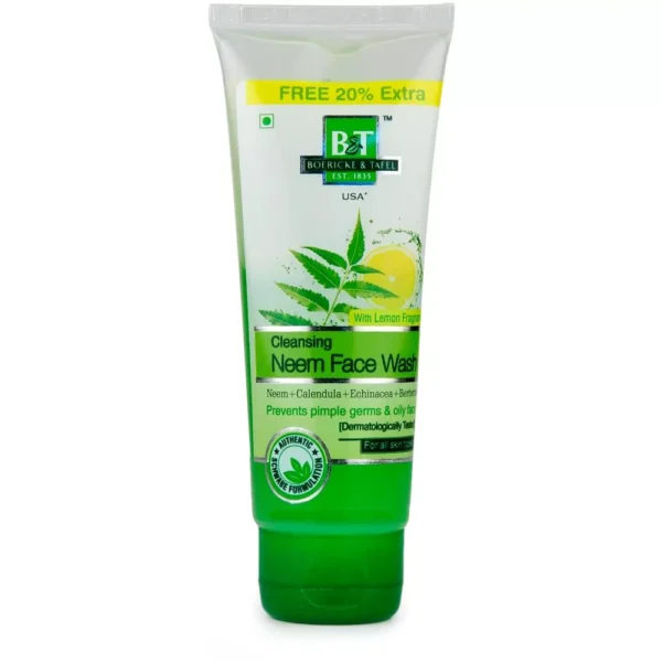 B&T Cleansing Neem Face Wash 60ml, Willmar Schwabe India