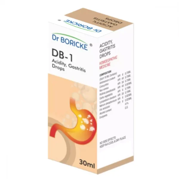 DB 1 Acidity Gastritis Drops 30ml, Dr Boricke