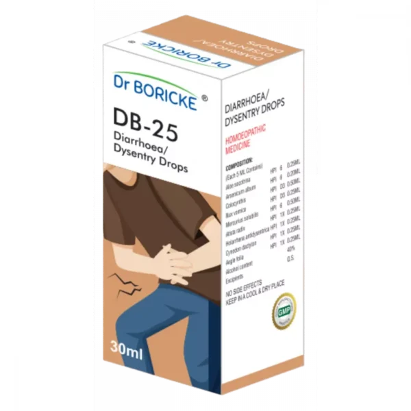 DB 25 Diarrhoea / Dysentry Drops 30ml, Dr Boricke