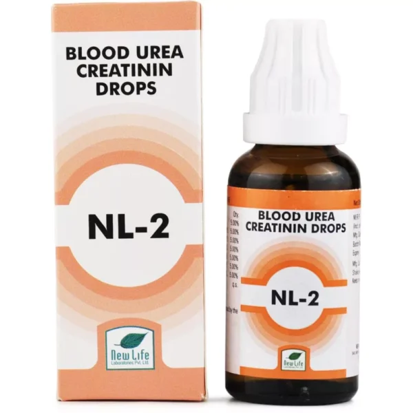 NL 2 (Blood Urea And Creatinin Drops) 30ml, New Life