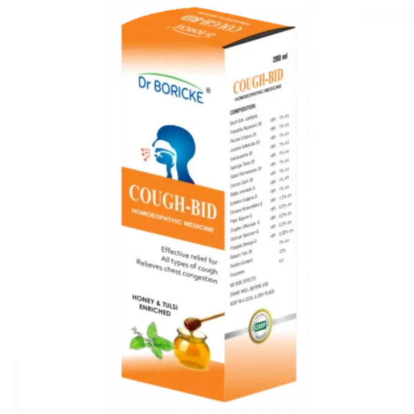 Cough-Bid 200ml, Dr Boricke