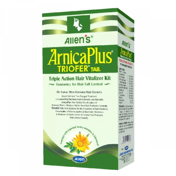 Arnica Plus Triple Action Hair Vitalizer With Triofer Tablets (Oil 100ml + 50Tabs) 1Pack, Allen's