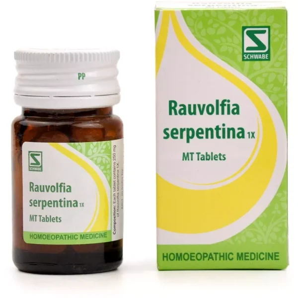 Rauvolfia Serpentina 1X Tablets 20g, Willmar Schwabe India