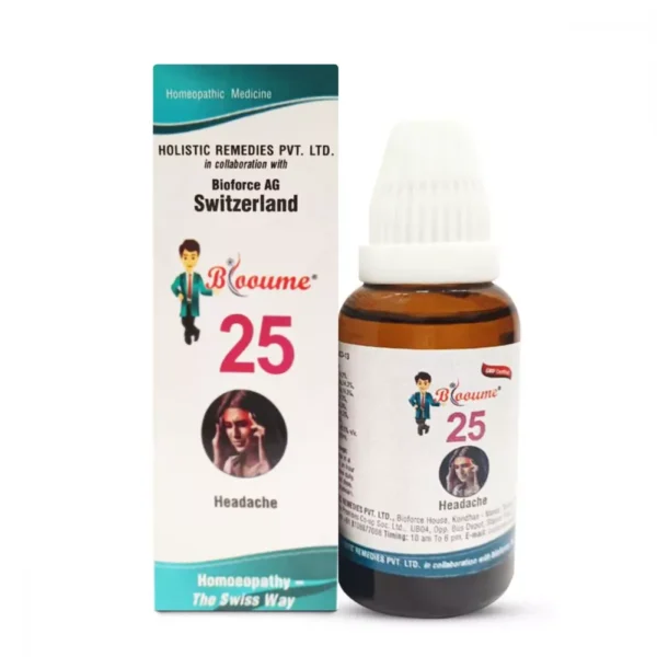 Blooume 25 Headache Drops 30ml, Bioforce