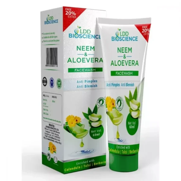 Neem Aloe Vera Face Wash 60ml, LDD