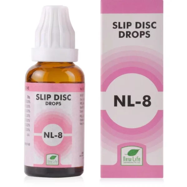 NL 8 (Slip Disc Drops) 30ml, New Life