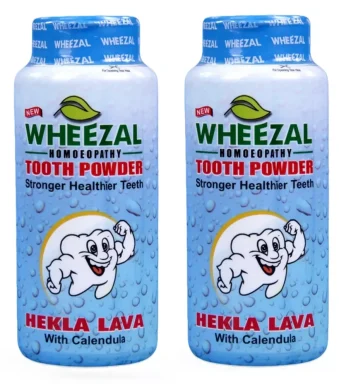 Wheezal Hekla Lava Tooth Powder (100g, Pack of 2)